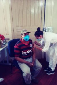 Indígenas Guaranis recebem a segunda dose da vacina contra a covid-19